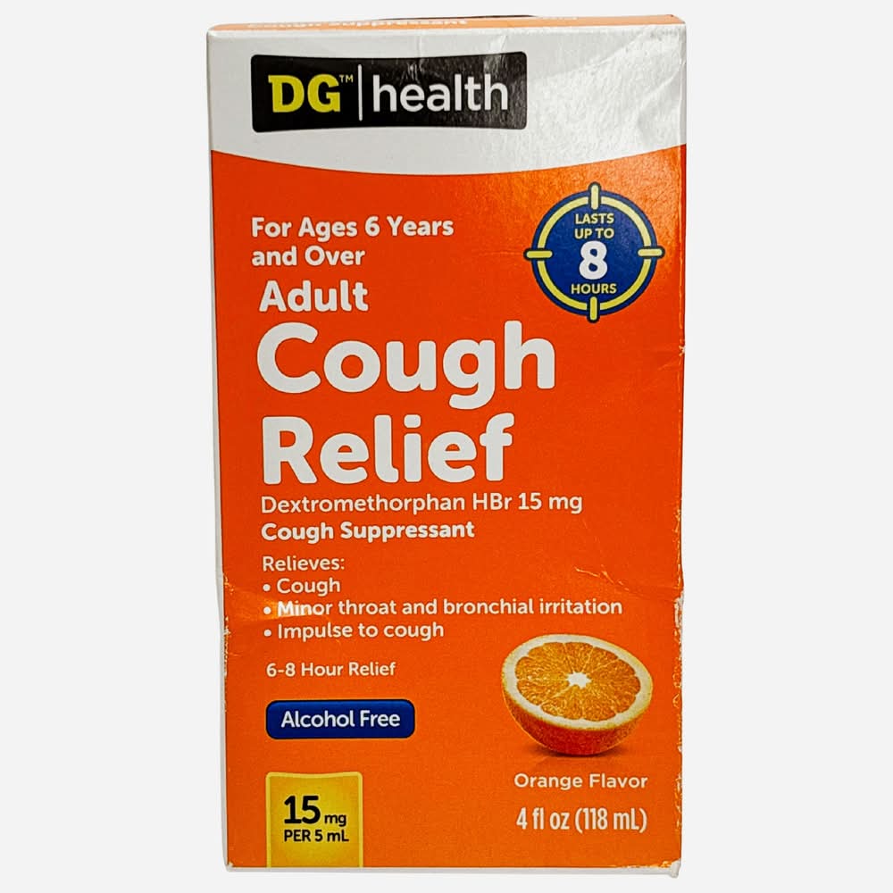 Dg Health Cough Relief Liquid Orange 4 Fl Oz