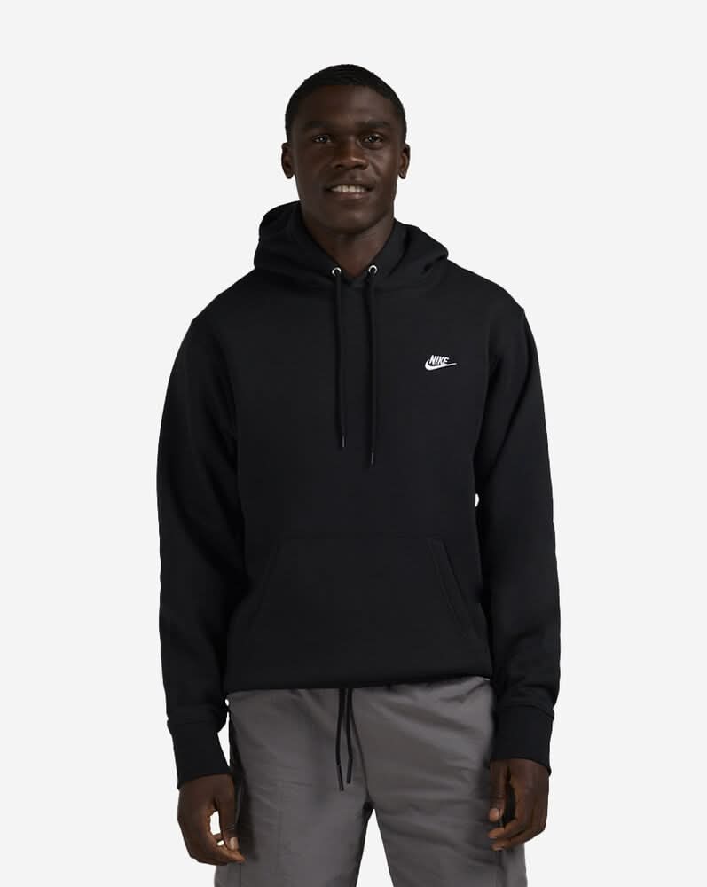 Nike Club Fleece Hoodie, L, Black