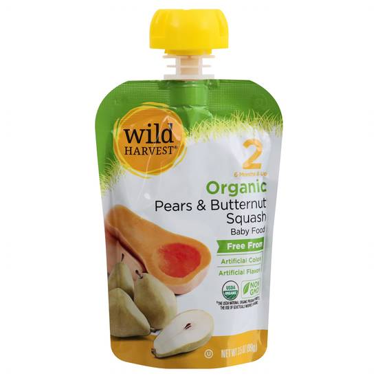 Wild Harvest Stage 2 Organic Pears & Butternut Squash Baby Food