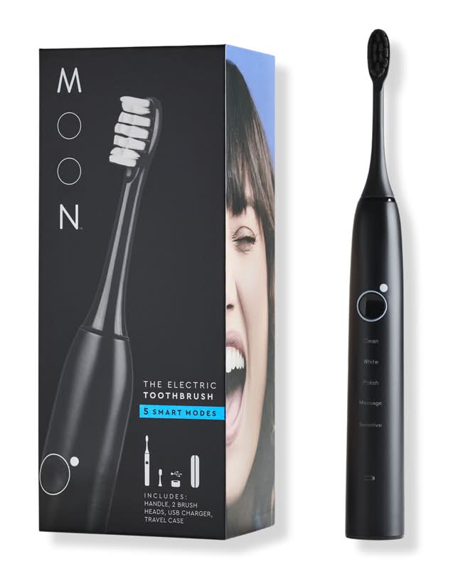 Moon The Electric Toothbrush 5 Sonic Modes Black