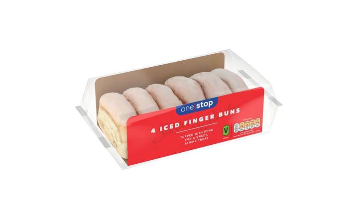 One Stop Iced Finger Buns 4's (395338)