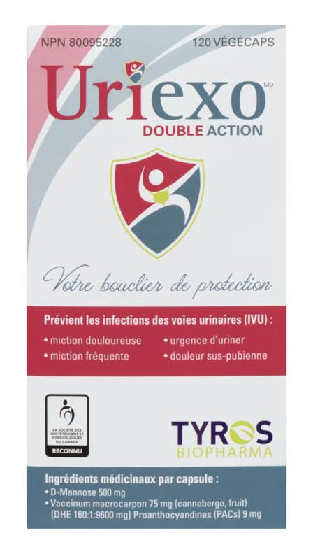 Uriexo capsules sans antibiotique pour la santé des voies urinaires - antibiotic free urinary tract health capsules (120 unités)