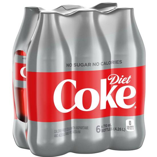 Coca-Cola Diet Coke Soft Drink (6 x 710 ml)