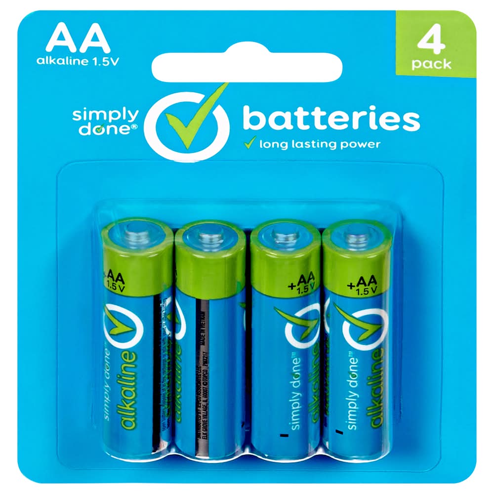 Simply Done Long Lasting Power Batteries (4 ct)