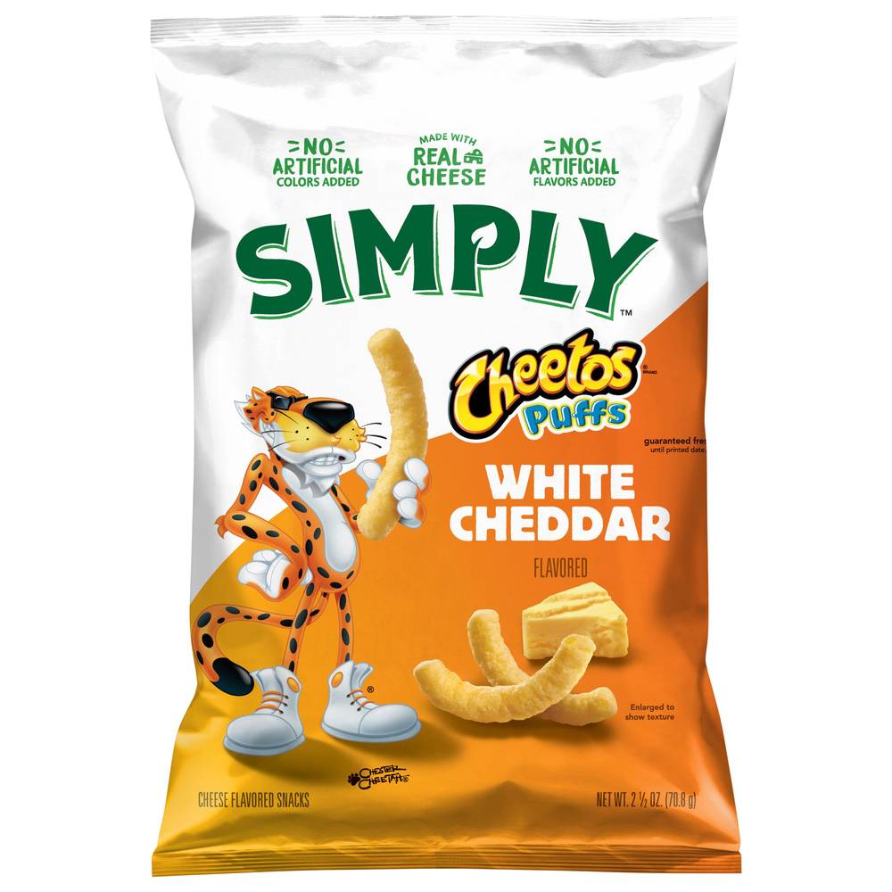 Cheetos Simply Puffs, White Cheddar Cheese (2.5 oz)