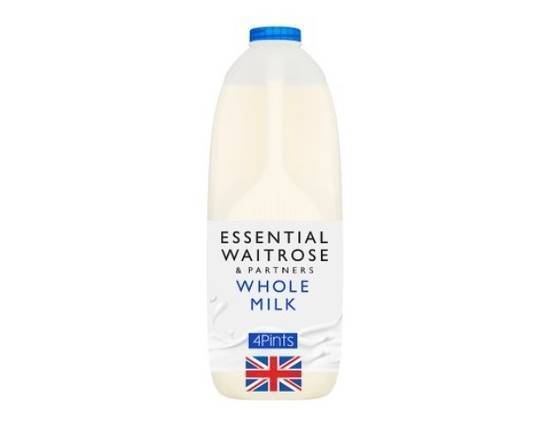Essential Waitrose & Partners Whole Milk 4 Pint
