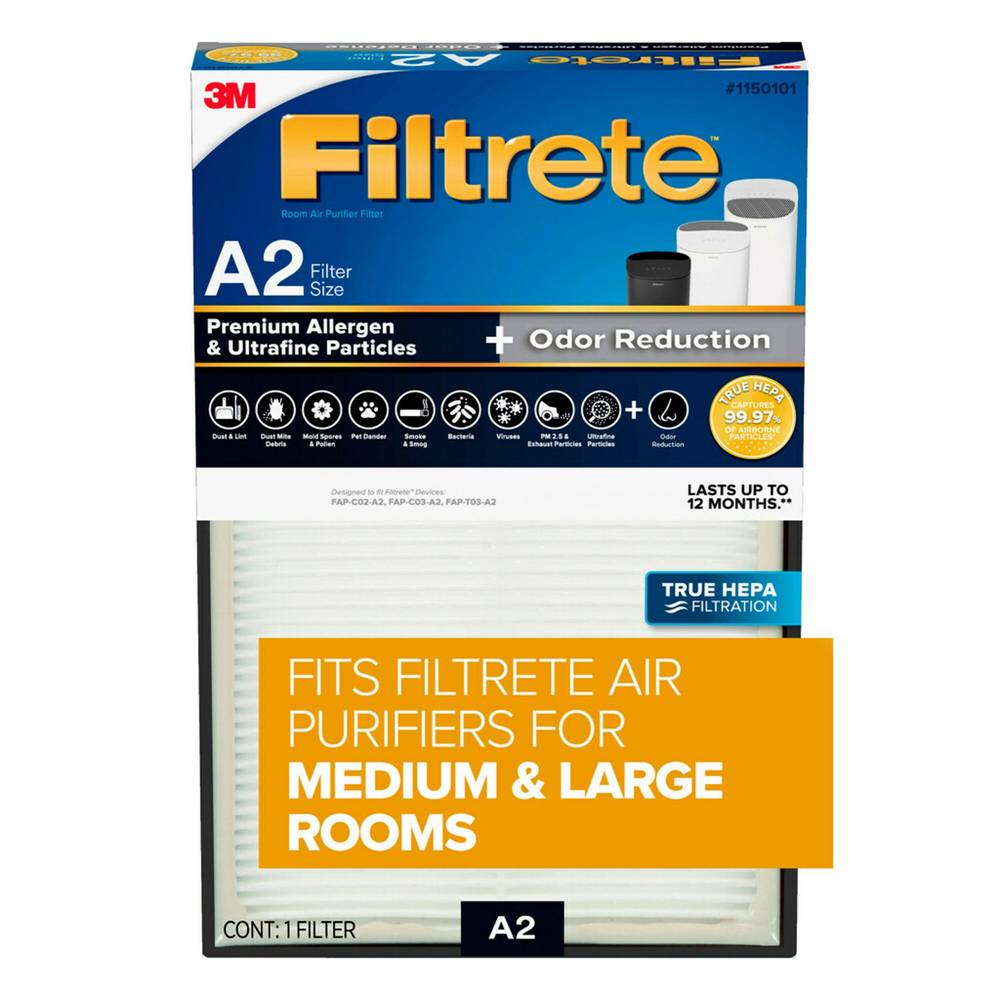 Filtrete 13.071-in W x 8.189-in H x 1.496-in L True Hepa Air Purifier Filter | FAPF-A2-4