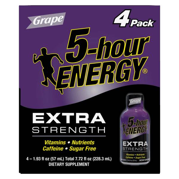 5-Hour Energy Extra Strength Grape 1.93oz 4-Pack