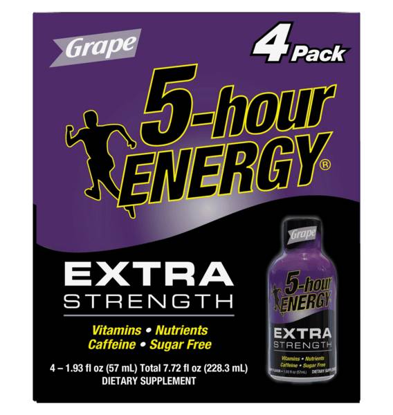5-hour Energy Extra Strength Grape 1.93oz 4-Pack
