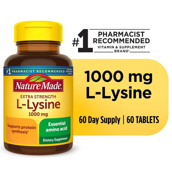 Nature Made Extra Strength L-Lysine 1000mg Tablets, 60 CT
