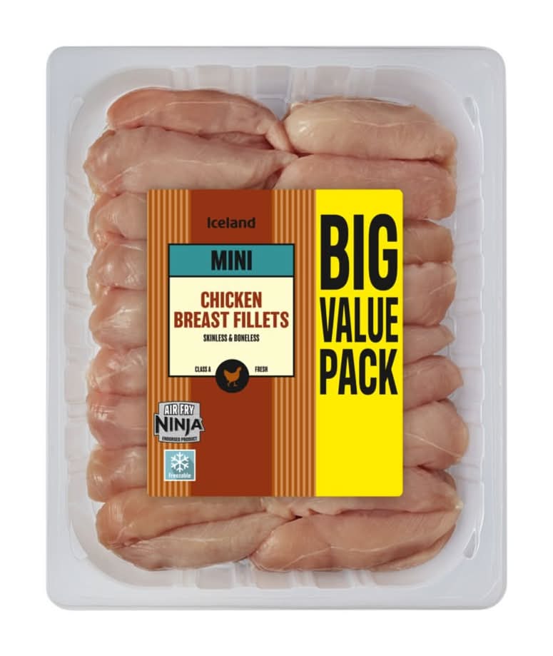 Iceland Chicken Breast Mini Fillets Skinless & Boneless (1.65kg)