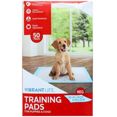 Vibrant Life Dog Pee Pads And Puppy Training Pads – ''L (56*56Cm)'' (Size: 50Ct)