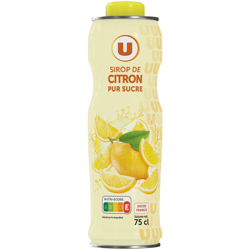 Les Produits U - U-sirop de citron  (75 cl )