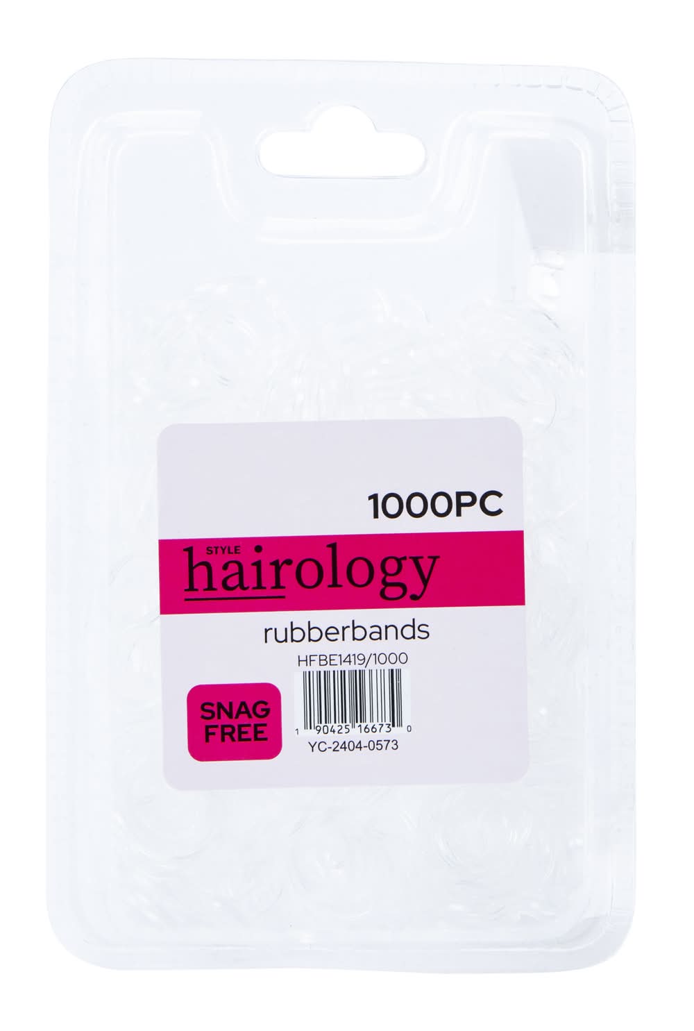 Snag-Free Clear Rubber Bands 1000-Count