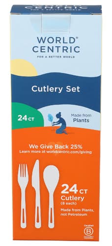 World Centric Corn Starch Flatware Assortmnt