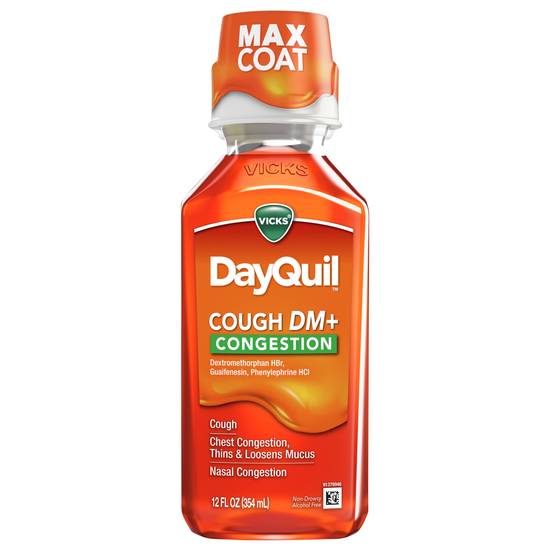 Vicks Dayquil Tropical Citrus Flavor Cough Dm and Congestion Medicine