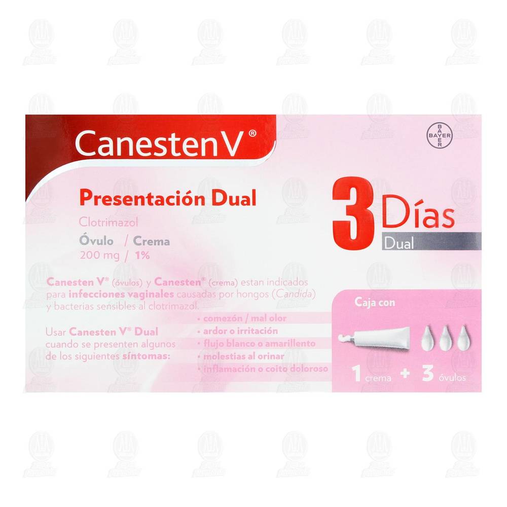 Bayer · Canestenv clotrimazol óvulo y crema 200 mg/ 1%