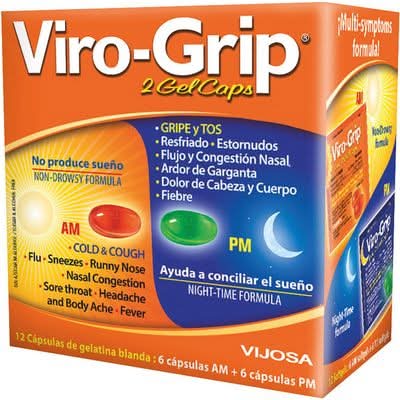Antigripal Viro Grip A.M 6 x 2 Cápsulas + Antigripal P.M 6 x 2 Cápsulas