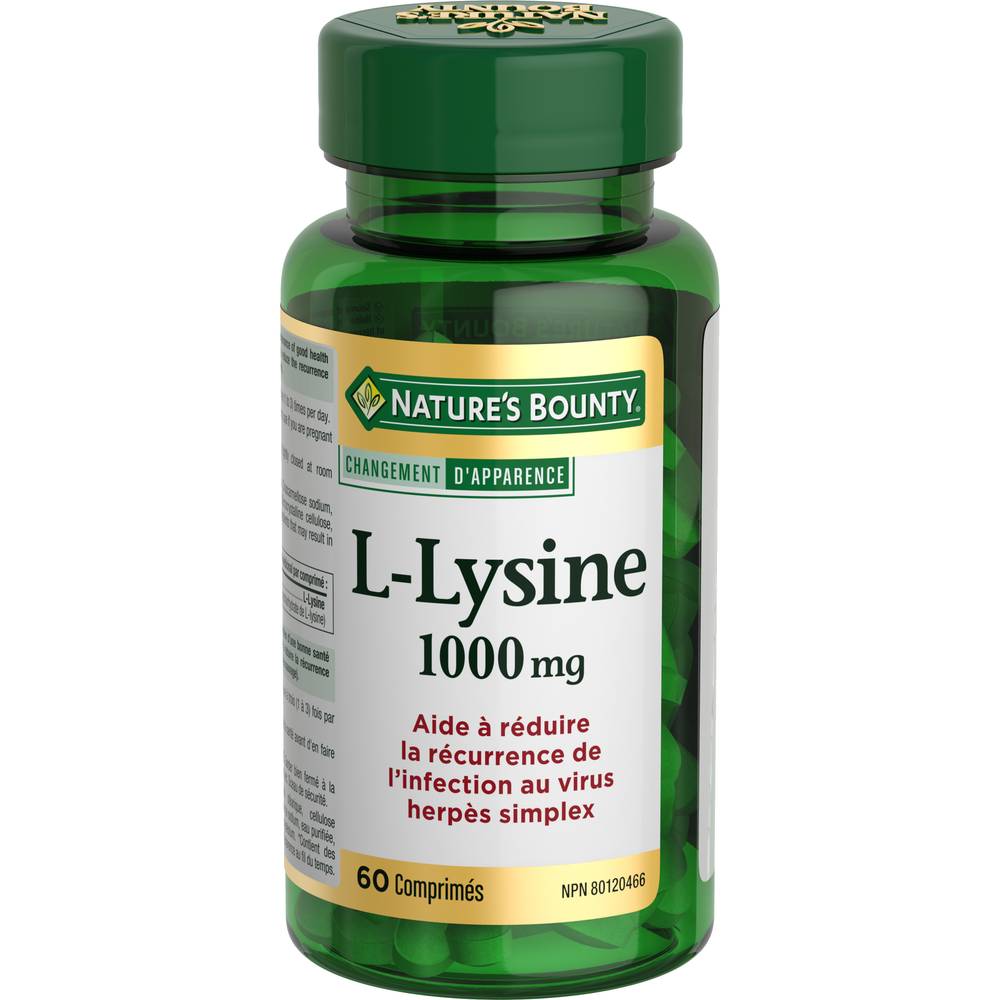 Nature's Bounty L-Lysine, 1000mg (80 g)