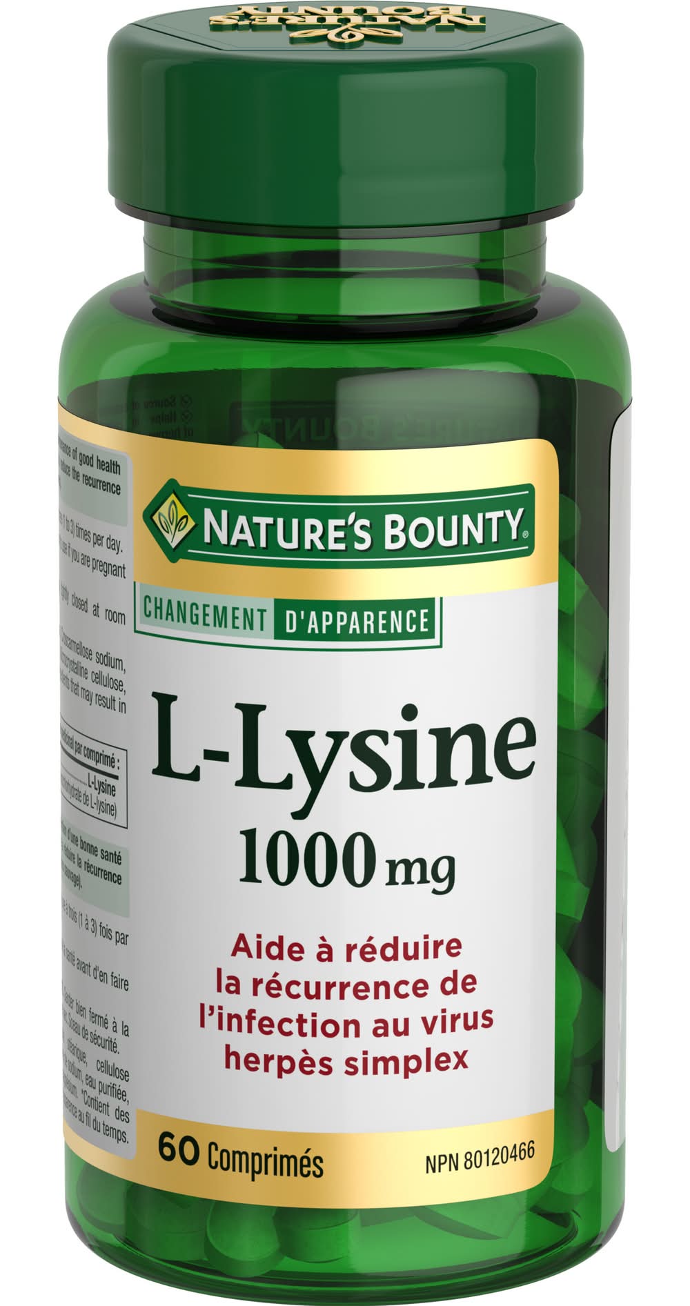Nature's Bounty L-Lysine, 1000mg (80 g)