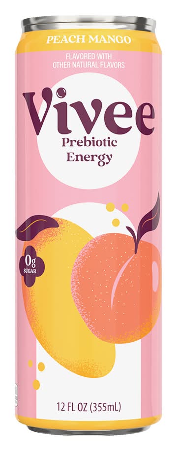 Summit Vivee Prebiotic Energy Drink, Peach Mango (12 fl oz)