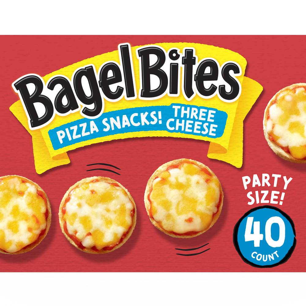 Bagel Bites Three Cheese Mini Pizza Bagel Frozen Snacks ( 40 ct)