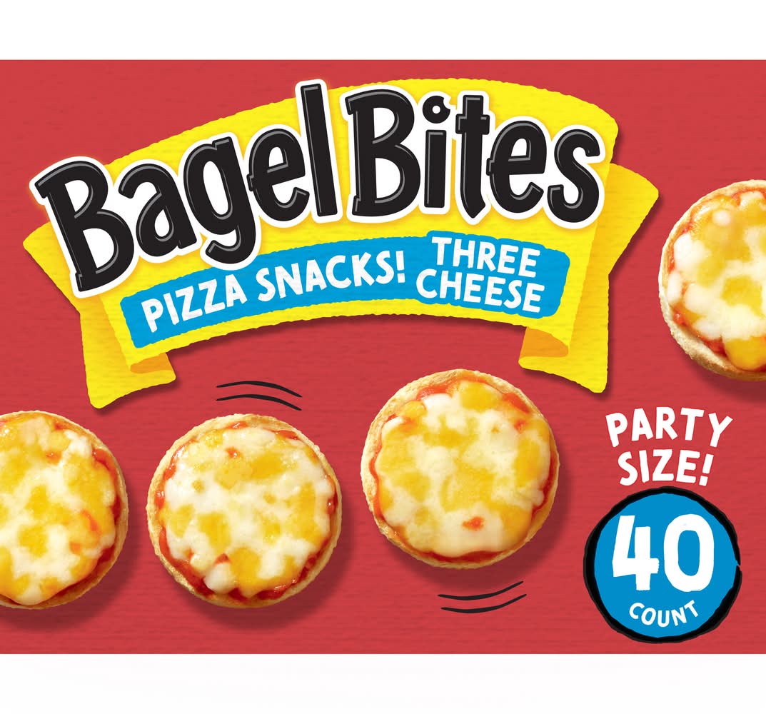 Bagel Bites Three Cheese Mini Pizza Snacks (31.1 oz, 40 ct)