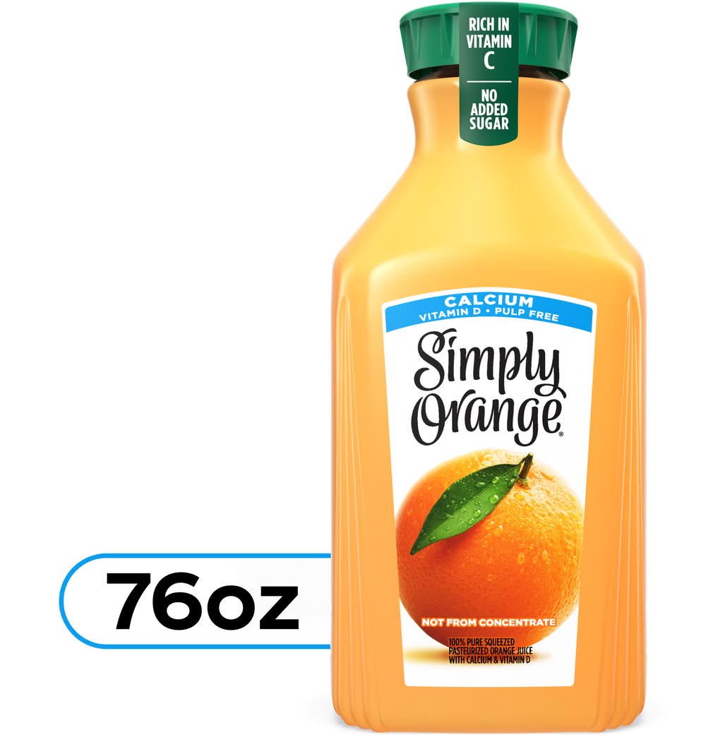 Simply 100% Pure Squeezed Juice, Orange (76 fl oz)