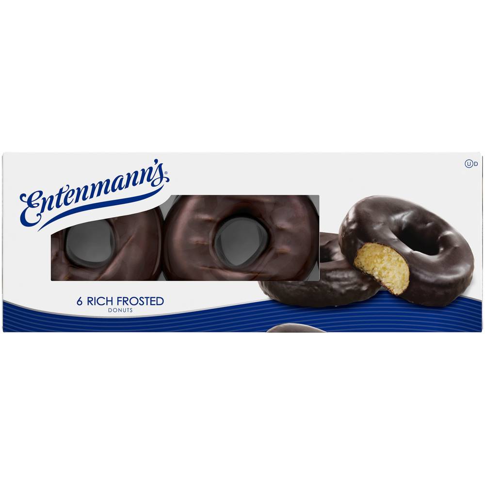 Entenmann's Rich Frosted Chocolate Donut (2.18 lbs, 6 ct)