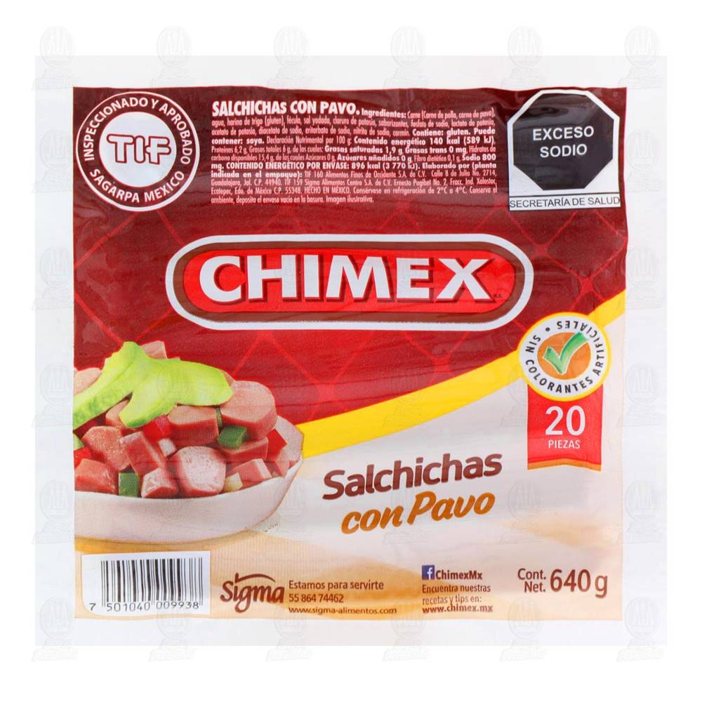 Chimex · Salchicha de pavo (20 un)