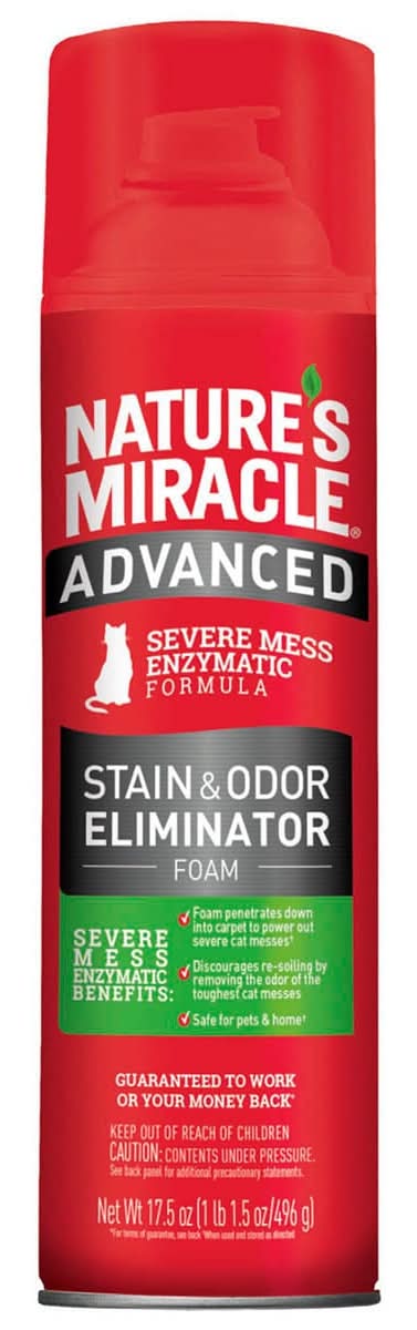 Nature's Miracle · Espuma eliminadora de manchas y olor gato (517 g)