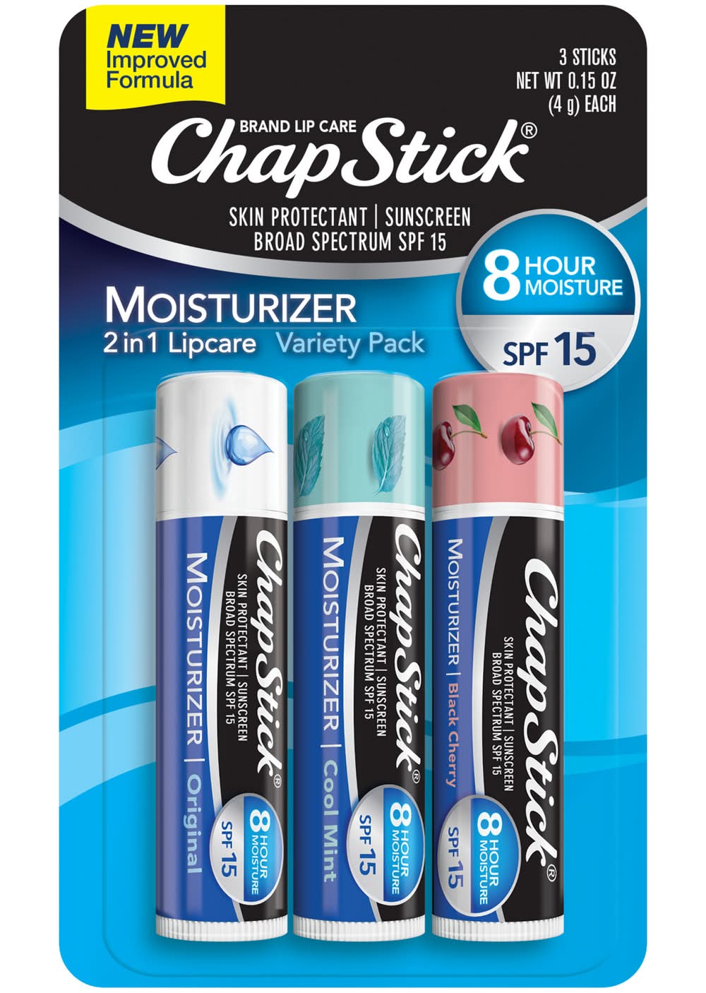 ChapStick 2 In 1 Spf 15 Moisturizer Lipcare Variety pack (0.2 oz)