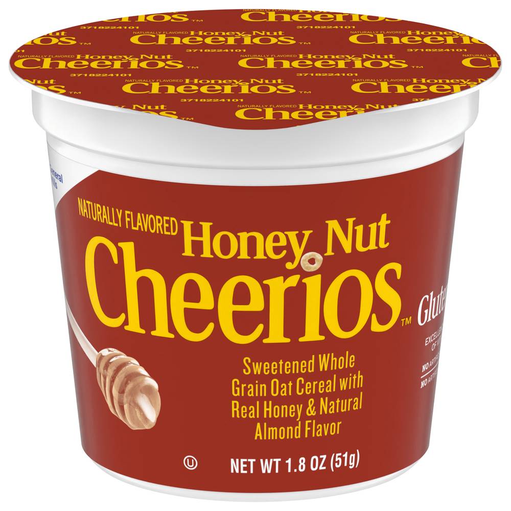 Cheerios Breakfast Cereal With Oats, Honey Nut (1.8 oz)