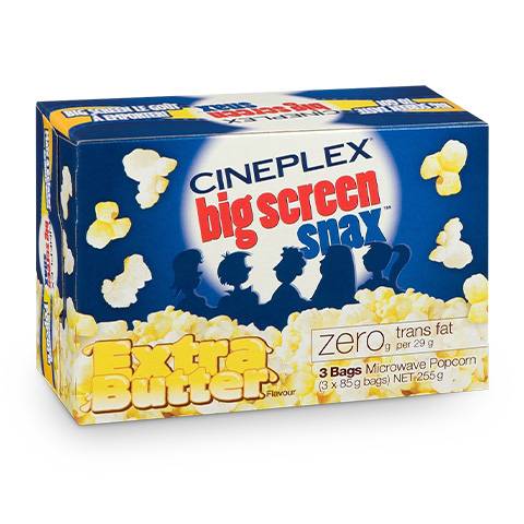Cineplex Extra Butter Microwave Popcorn  - 3 x 85g bags