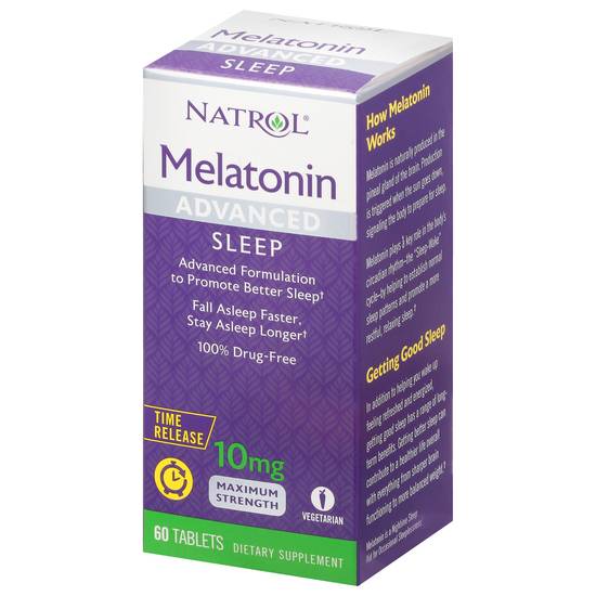 Natrol Melatonin Advanced Sleep 10 mg Supplement (60 ct)