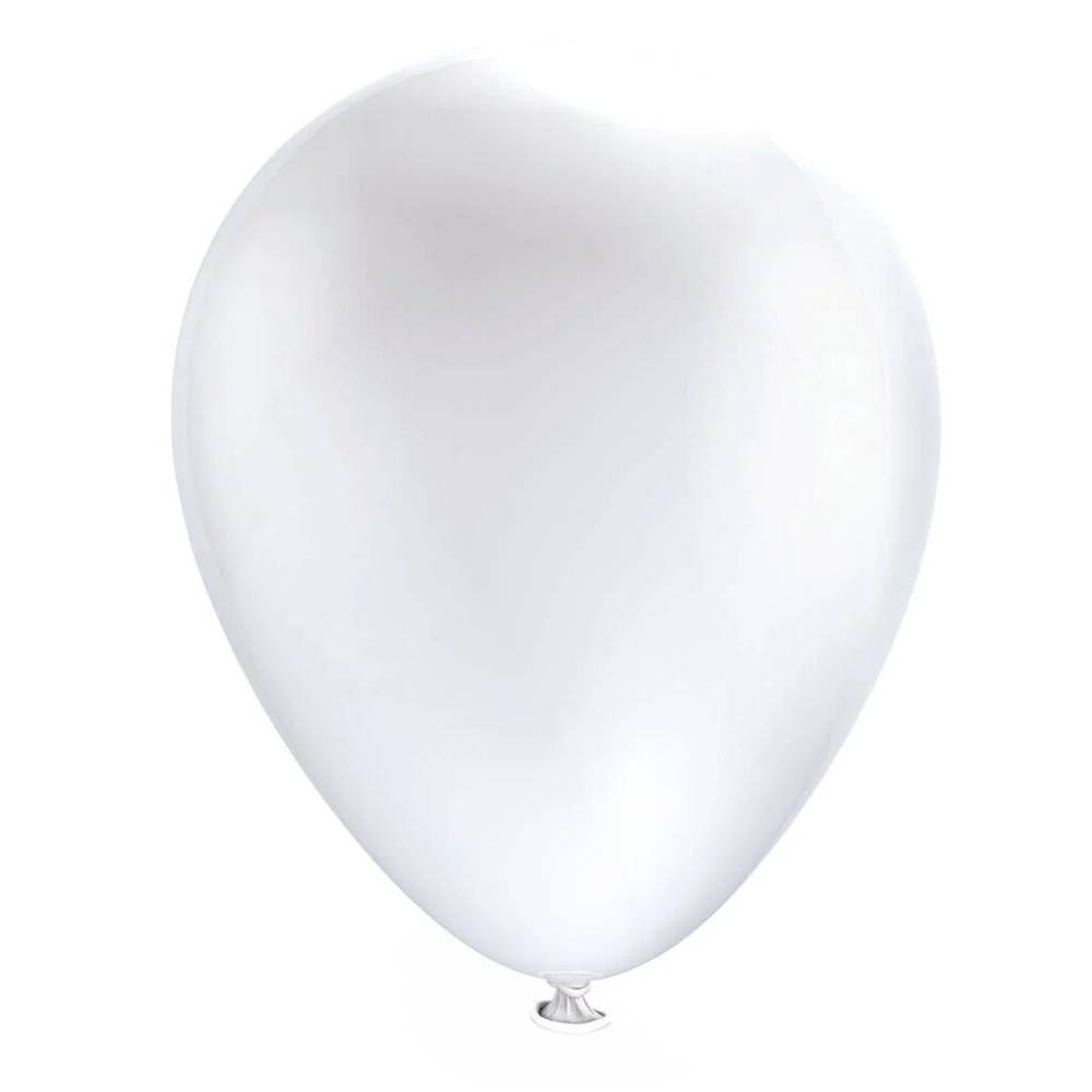 Bolsa globo latex, #9, blanco nieve