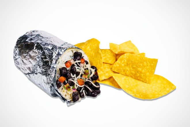 KIDS BEAN BURRITO & CHIPS