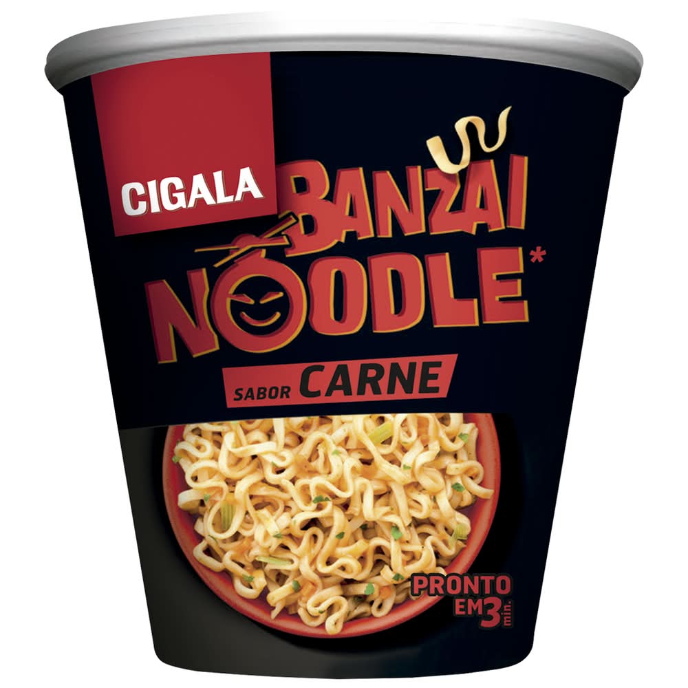 Cigala - Noodle banzai carne, embalagem de 70g