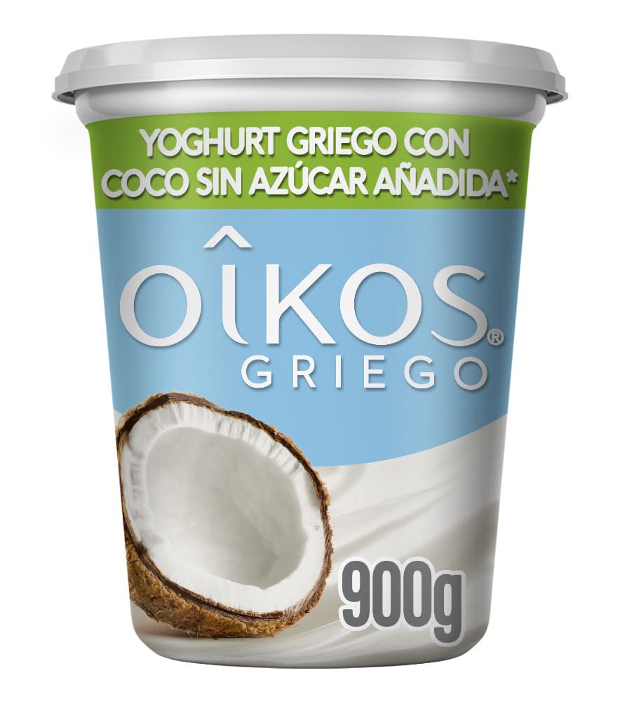 Oikos · Yogurt griego batido con coco sin azúcar (900 g)