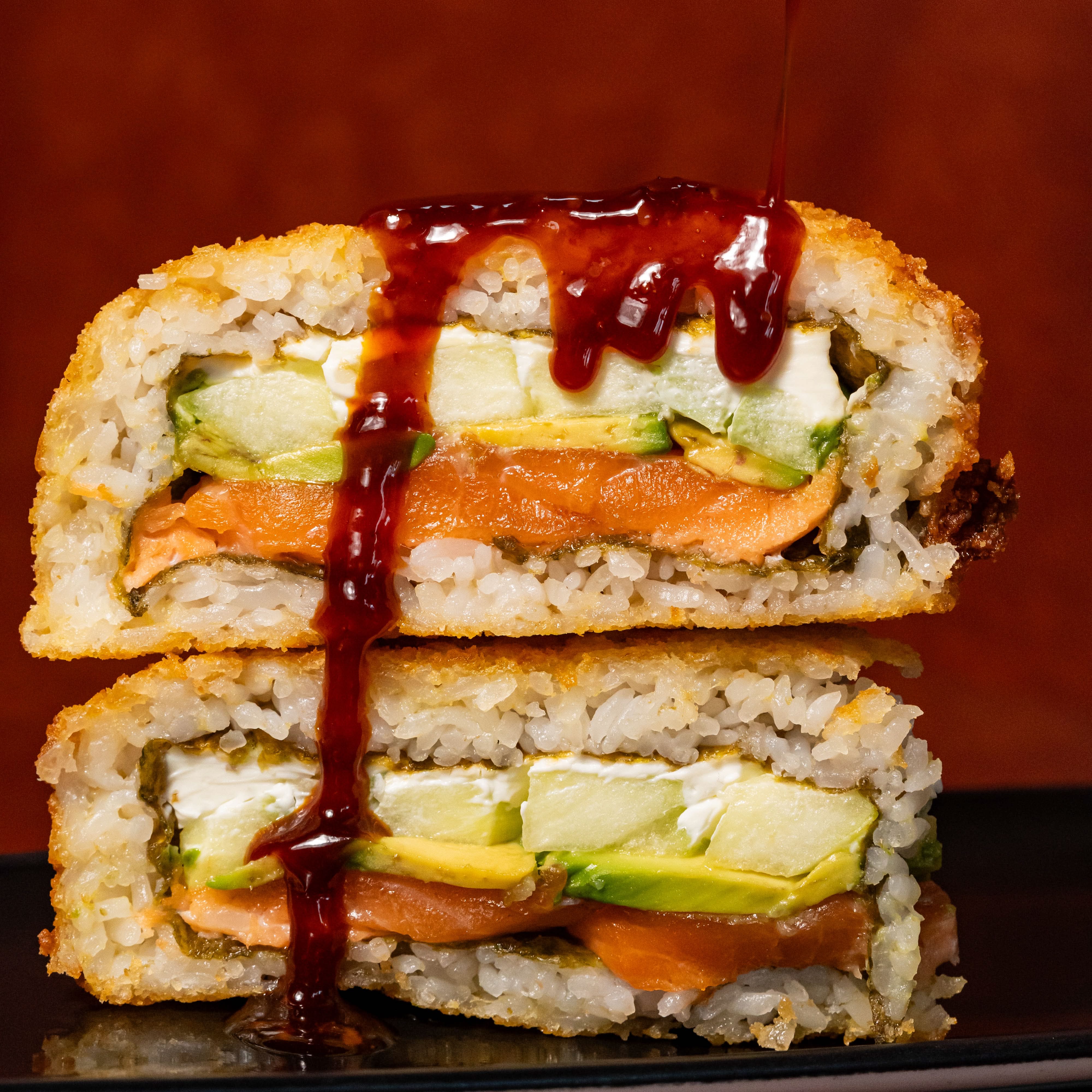 Medio Crunchy Salmón Sandwich