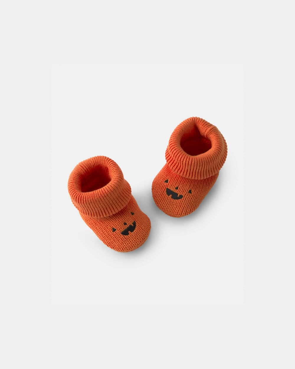 Baby Halloween Pumpkin Booties - Orange - NB-3M
