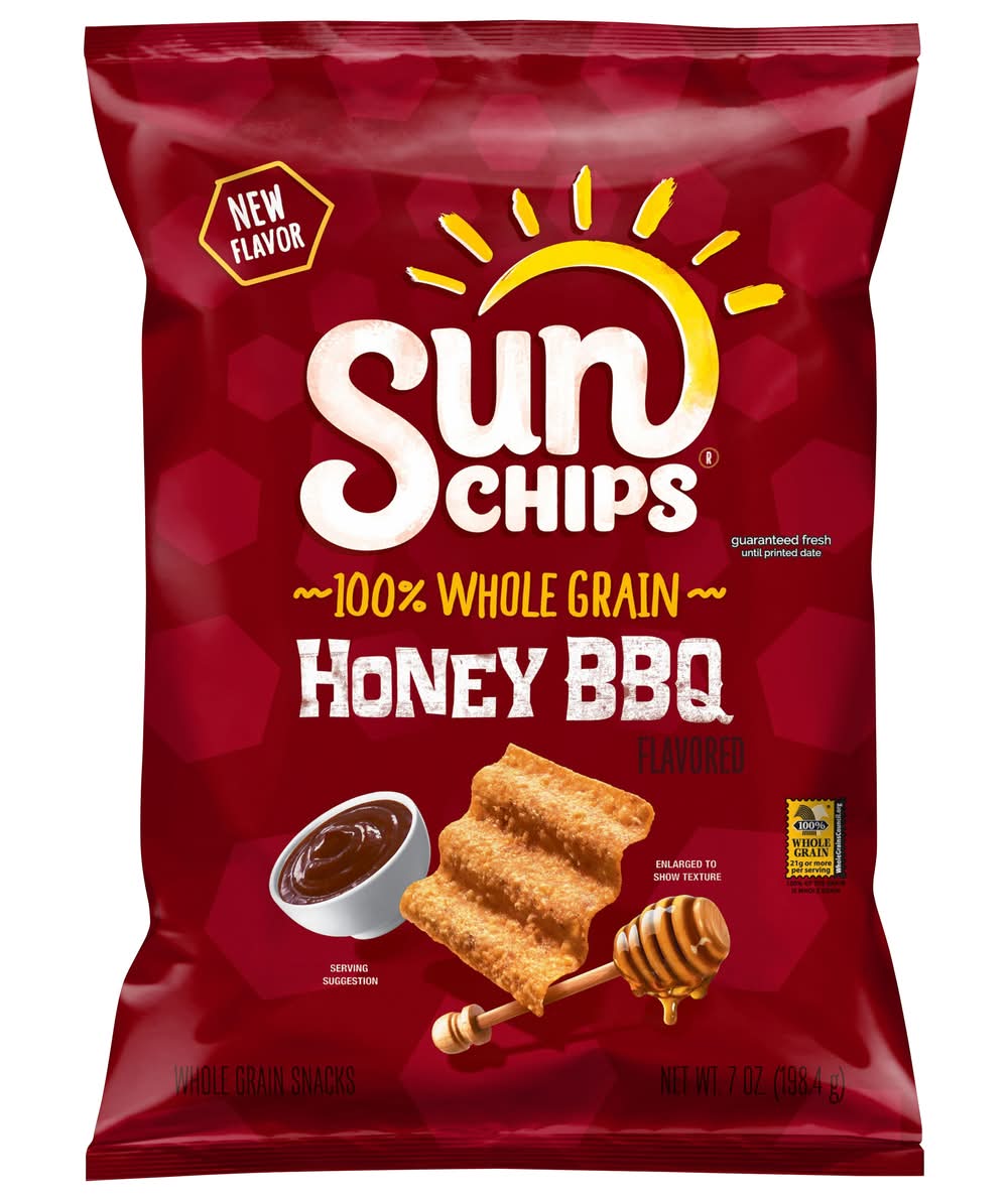 Sun Chips Whole Grain Snacks, Honey Bbq (7 oz)