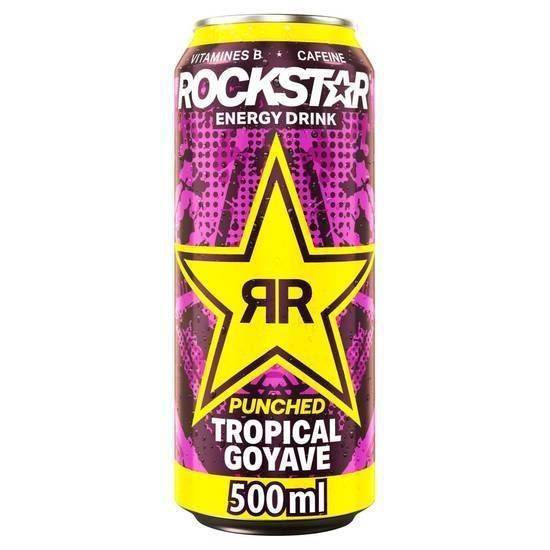 Rockstar boisson énergisante gazeuse au goût tropical goyave (500 ml)