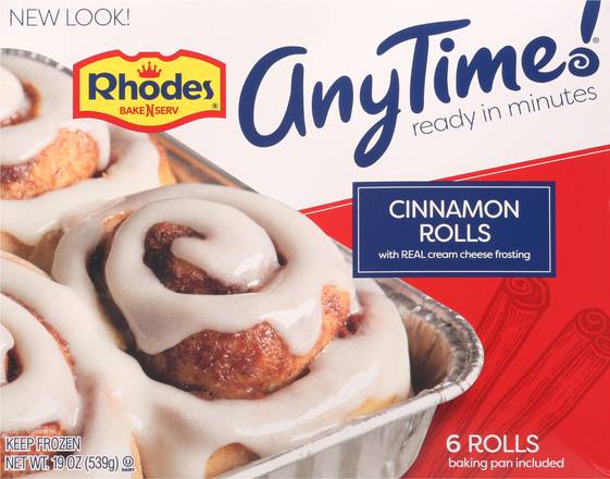 Rhodes Anytime! Cinnamon Rolls Baking Pan Included (6 ct)