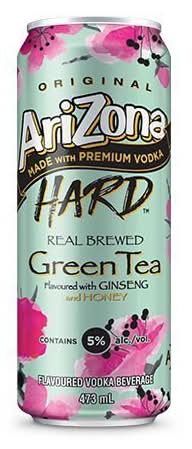 AriZona Hard Real Brewed Green Tea, Ginseng-Honey (473 ml)