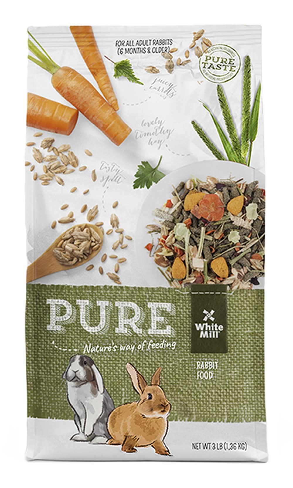 White Mill Pure Forage Rabbit Food (Size: 4.4 Lb)