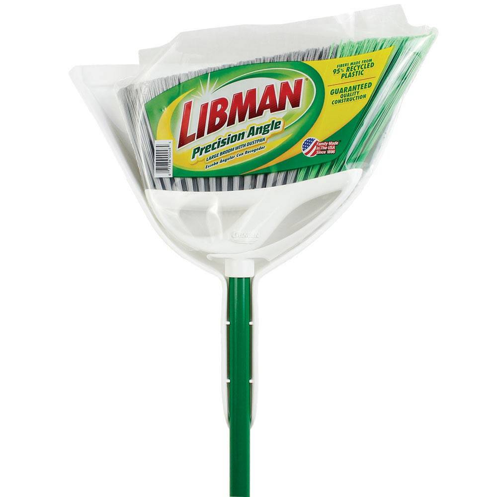 Libman Precision Angle Broom With Dustpan (L)