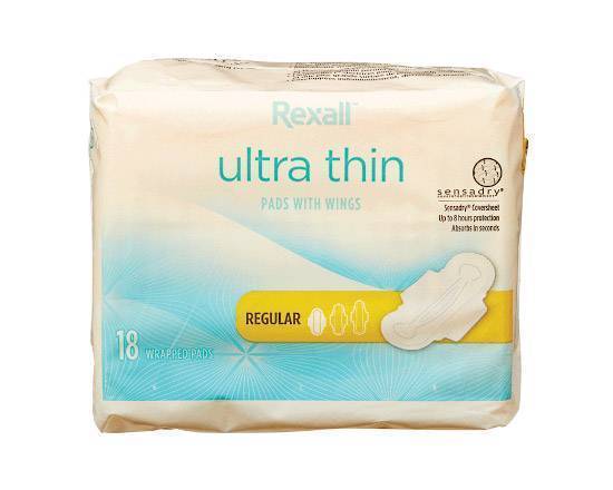 REXALL ULTRA THIN REGULAR WITH WINGS 18 PK