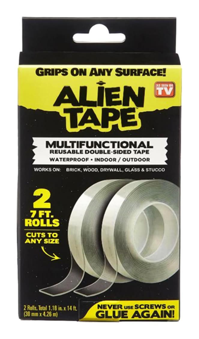 As Seen on TV Alien Tape Multifunctional Reusable Double Sided Tape, 30mm x 4.26m (2 ct)
