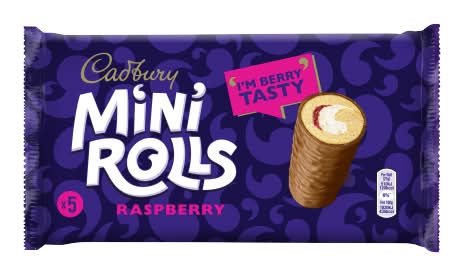 Cadbury Raspberry, Mini Cake Rolls (5 pack)